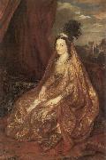 Anthony Van Dyck Portrat der Elisabeth oder Theresia Shirley in orientalischer Kleidung painting